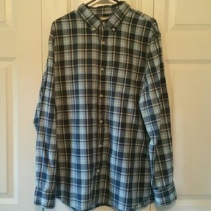 Button down plaid shirt